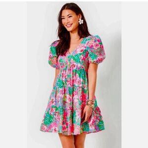 Lilly Pulitzer Nalani Dress Journey To The Jungle $198 Size 12
